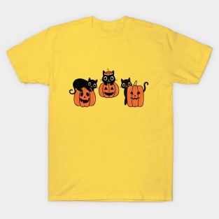 Black Cat Pumpkin T-Shirt
